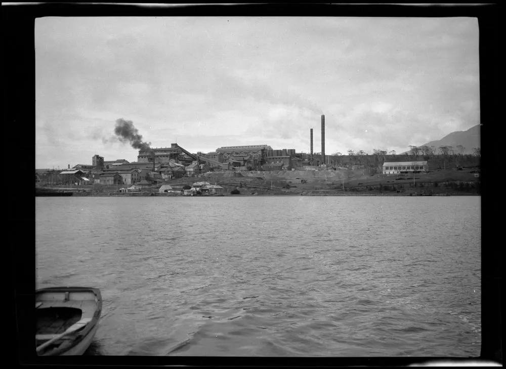 Zinc works alongside the Derwent River at Risdon, Hobart, Tasmania