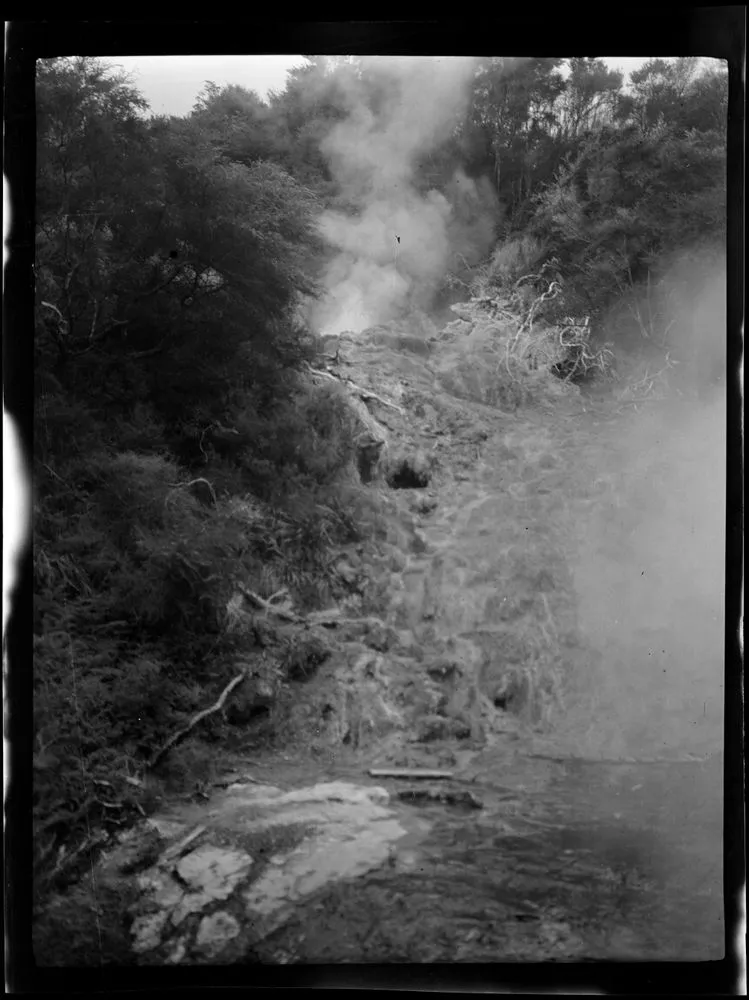 Geyser erupting