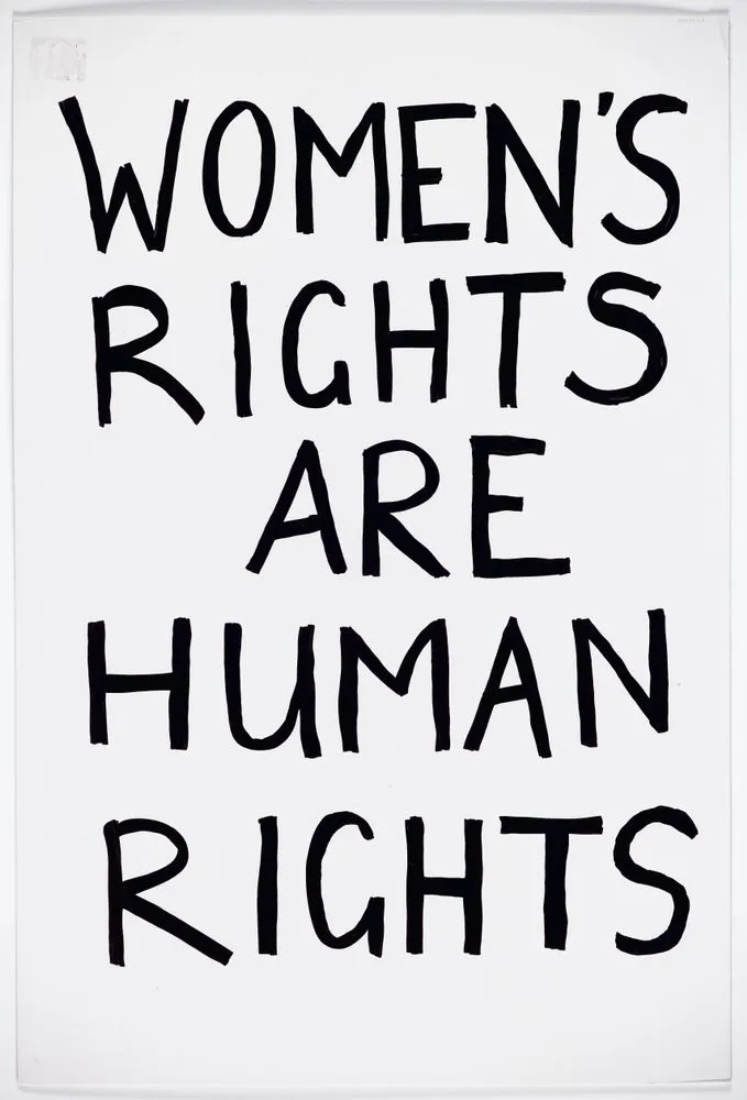 Full Time Feminist / Women's Rights Are Human Rights placard