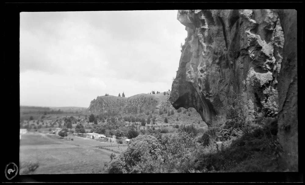 The rugged dissection and tenaceous material of the Puhora ignimbrite cliffs
