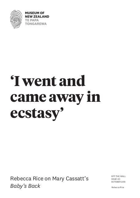 ‘I went and came away in ecstasy’