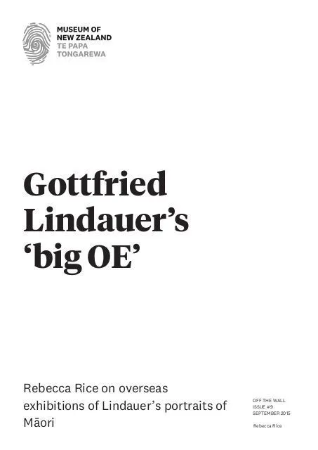 Gottfried Lindauer’s ‘big OE’