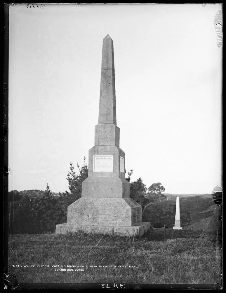 White Cliffs victims monument, New Plymouth Cemetery