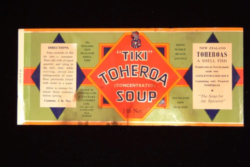 ' Tiki ' Toheroa Soup concentrate can