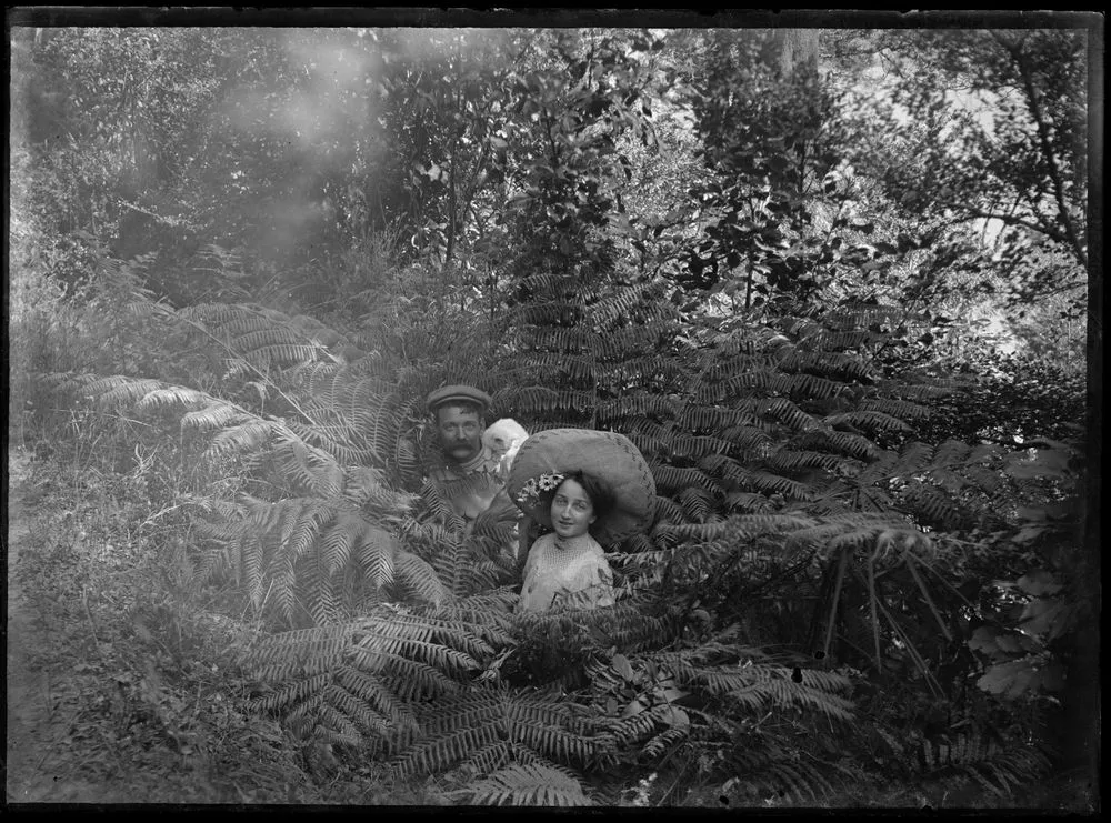 Man, Woman and Beast Among the Tree ferns