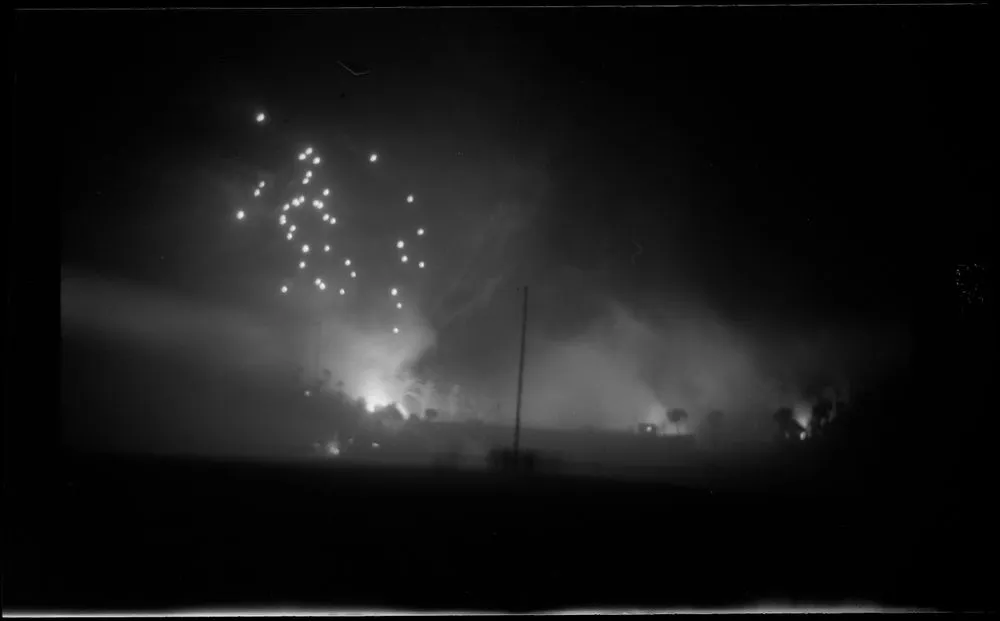 [Prince of Wales visit, fireworks display]