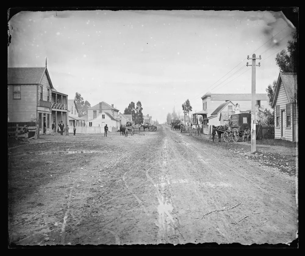 Greytown, Wairarapa, New Zealand, looking towards Wellington