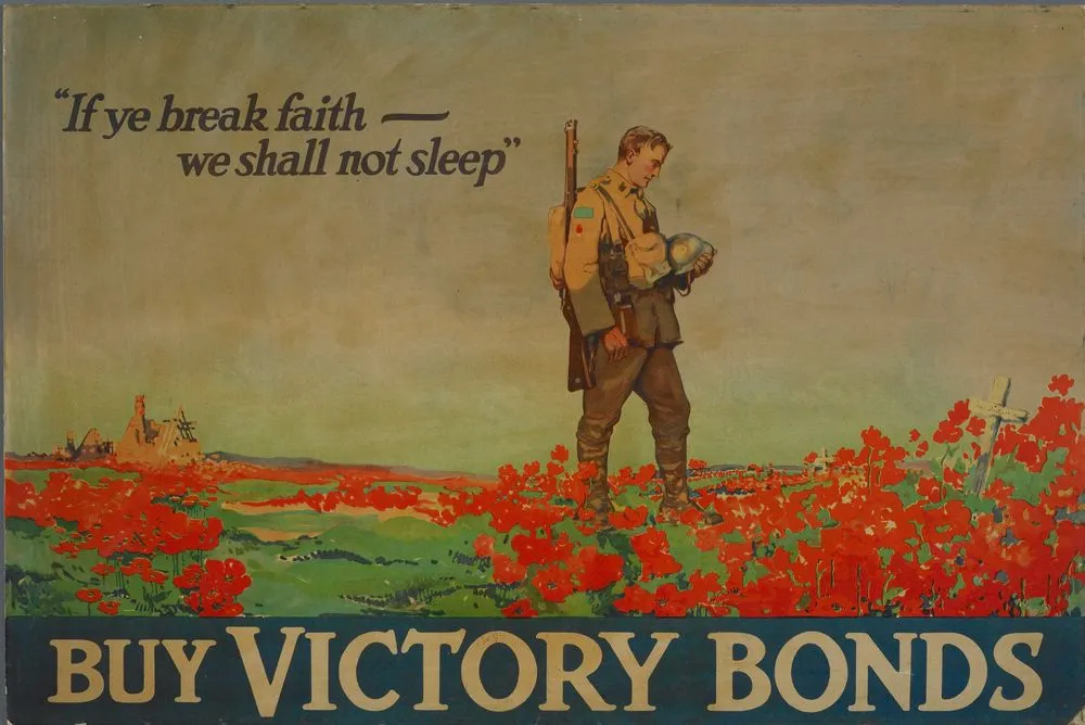 Poster, "If ye break faith - we shall not sleep"