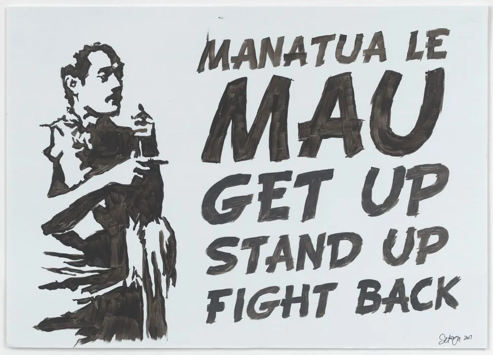 'Manatua Le Mau' placard