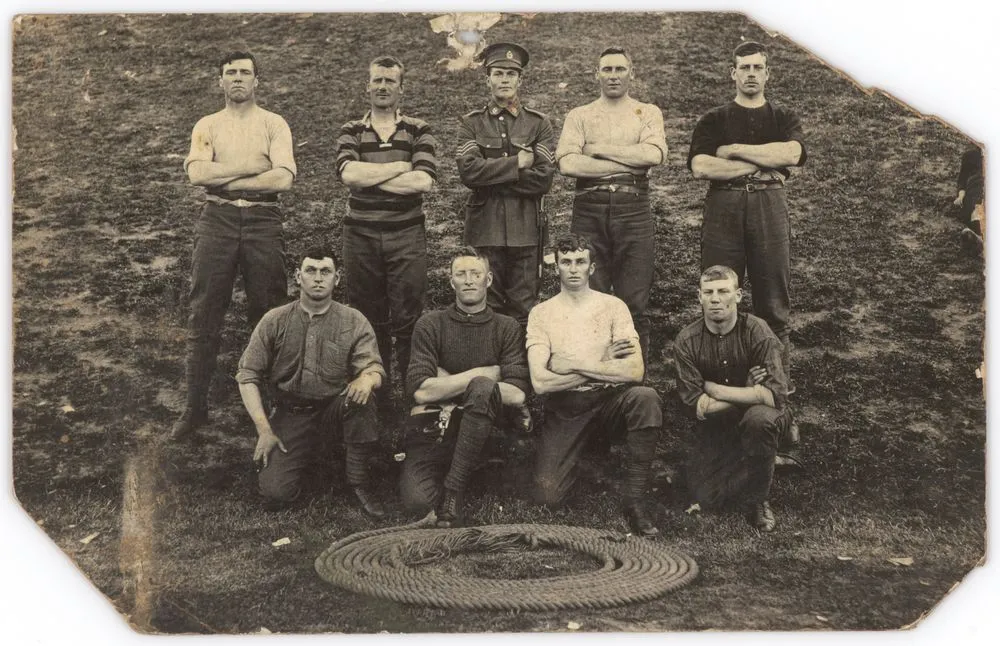 Winners of tug of war, 13th Regiment, N.Z.Expeditionary Forces Sports, Wellington