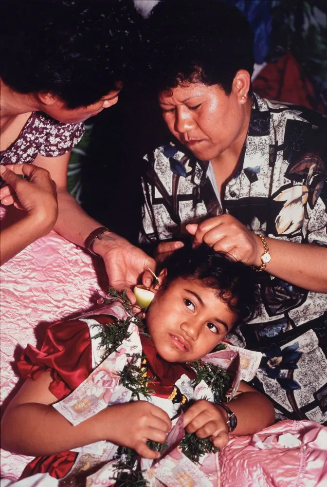 Untitled (Ear piercing ceremony Lakepa Village Niue)