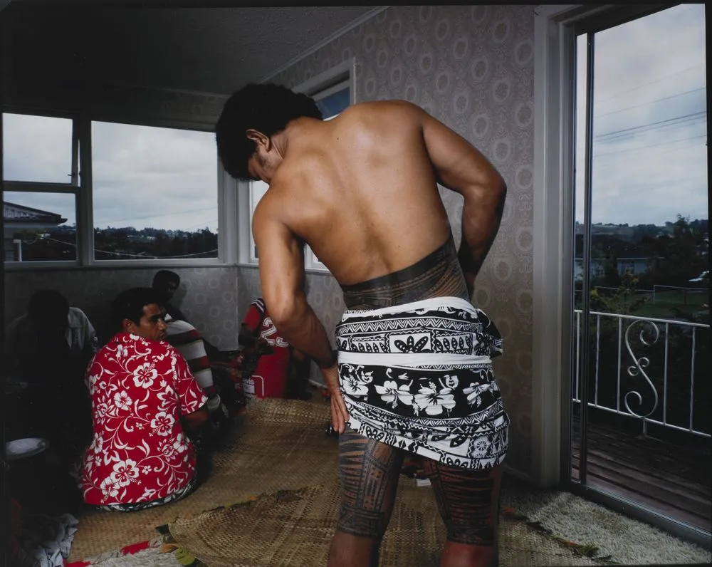 27.2.1982. Te Atatau South, west Auckland. Seoseo Tuigamala. Tufuga tatatau: Su'a Tavui Pasina Iosefo Ah Ken