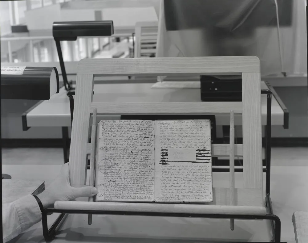 Berlin State Library, Johann Reinhold Forster's journal from Cook's second voyage to New Zealand in 1773, 17 November 1997. From the series: Cook's Sites