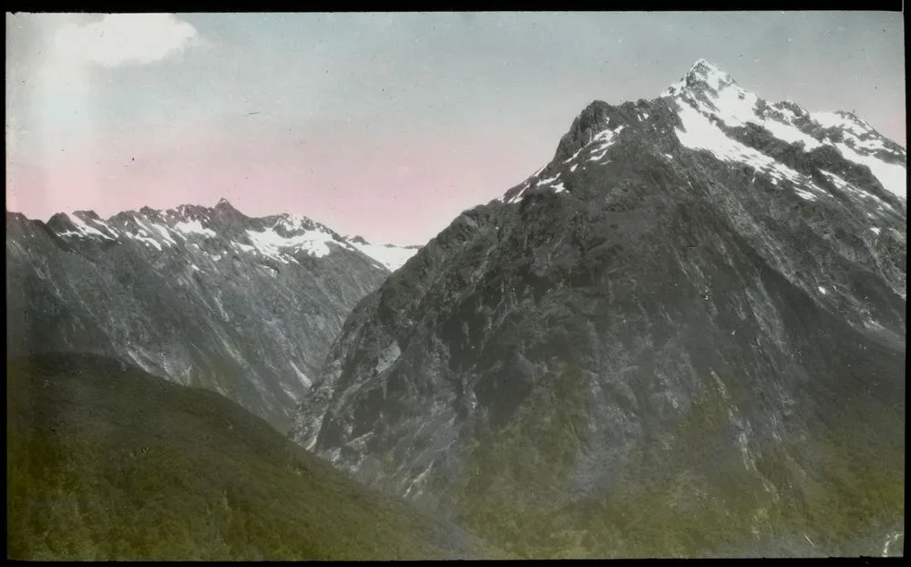 Upper Hollyford and Mt (Mount) Christina from Key Summit