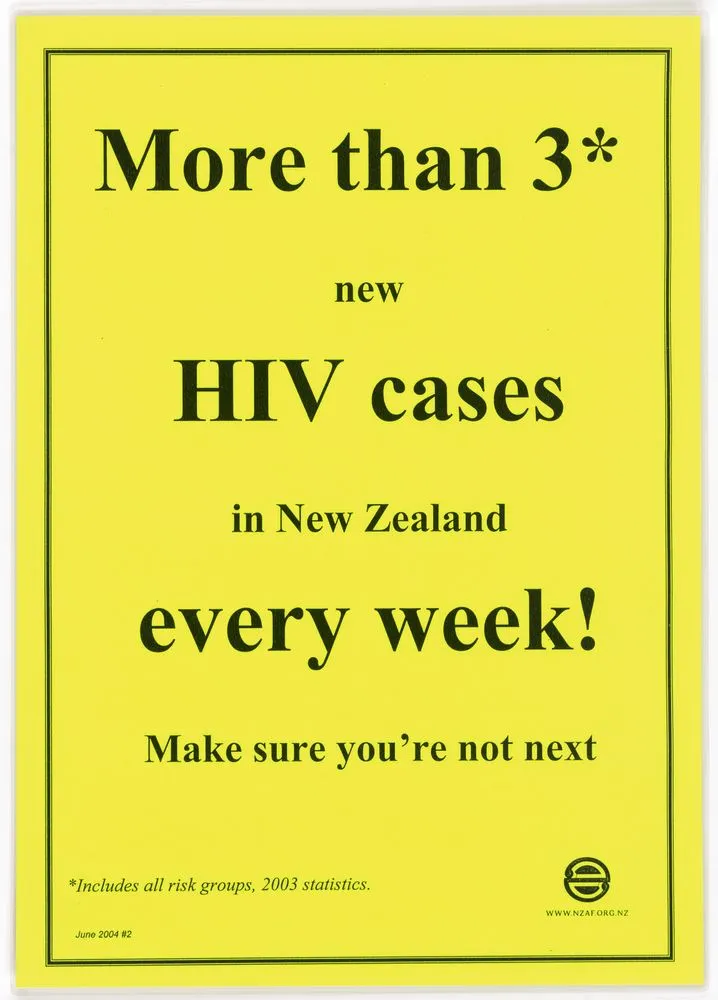 New Cases of HIV information poster