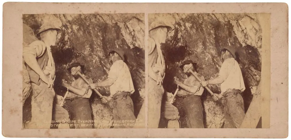 Leading stope over no. 4 level, Woodstock Gold Mine