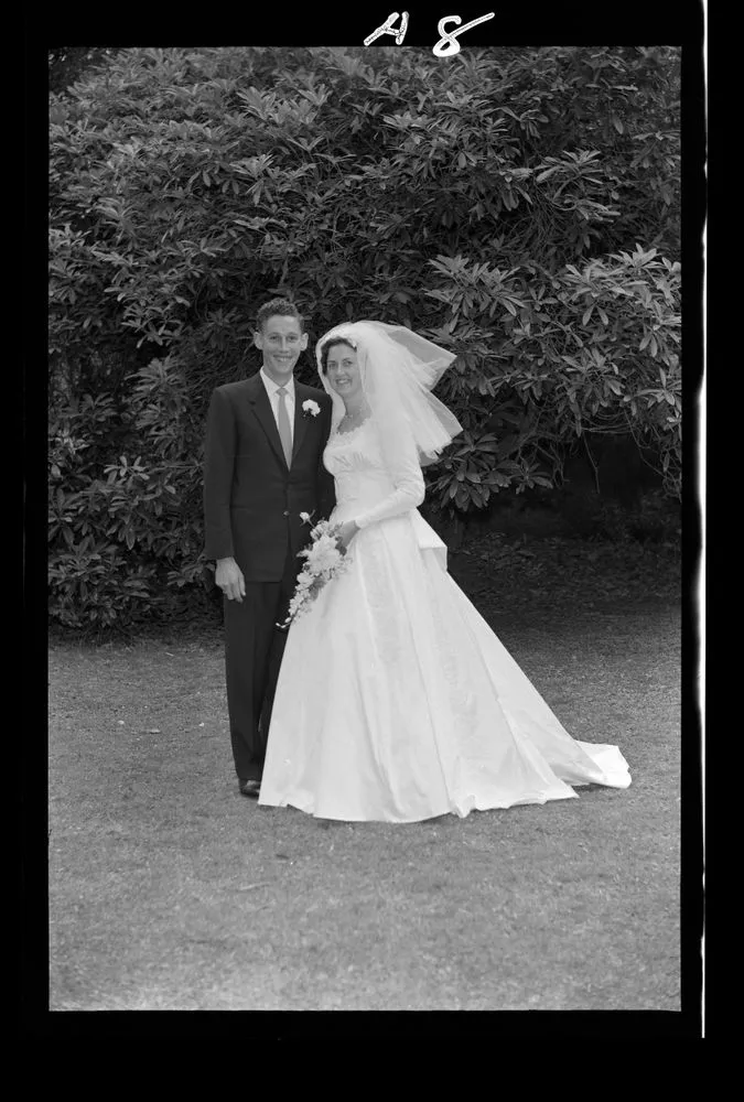 Bride and groom; inscribed 'Clsen -- Cairnaross'