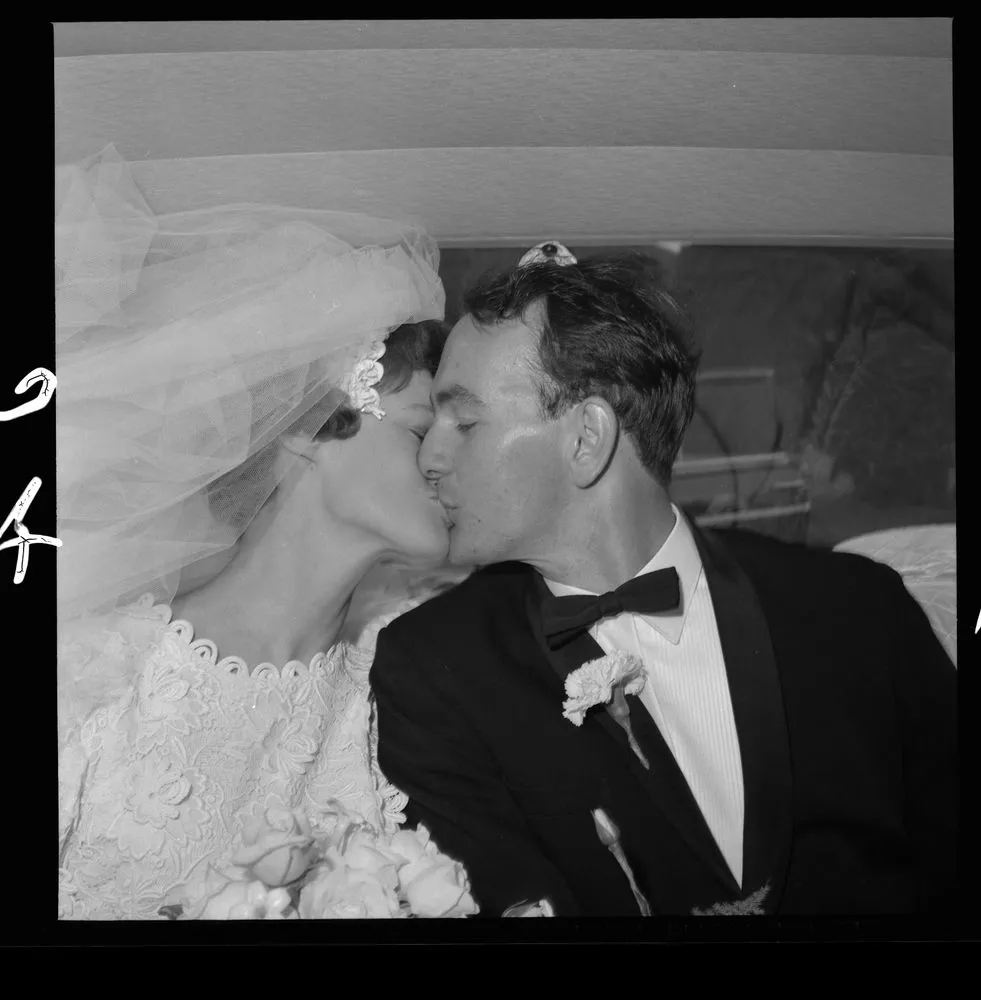 Wedding; inscribed 'Mr Huddleston , Miss Sweetman'