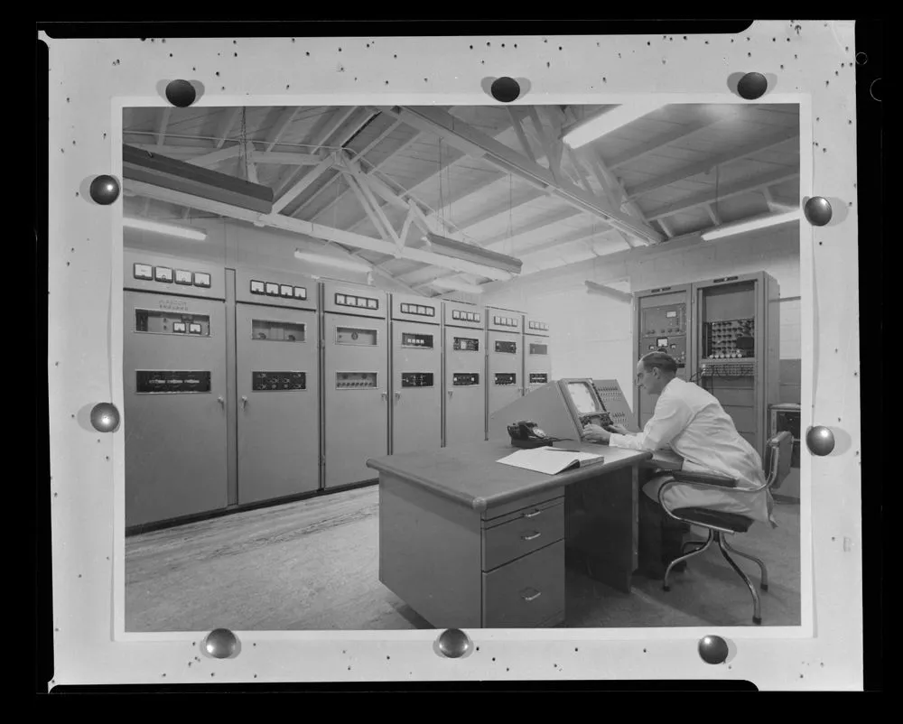 A.W.A. Transmitting Hall at N.Z.B.S. Channel 3. Christchurch.