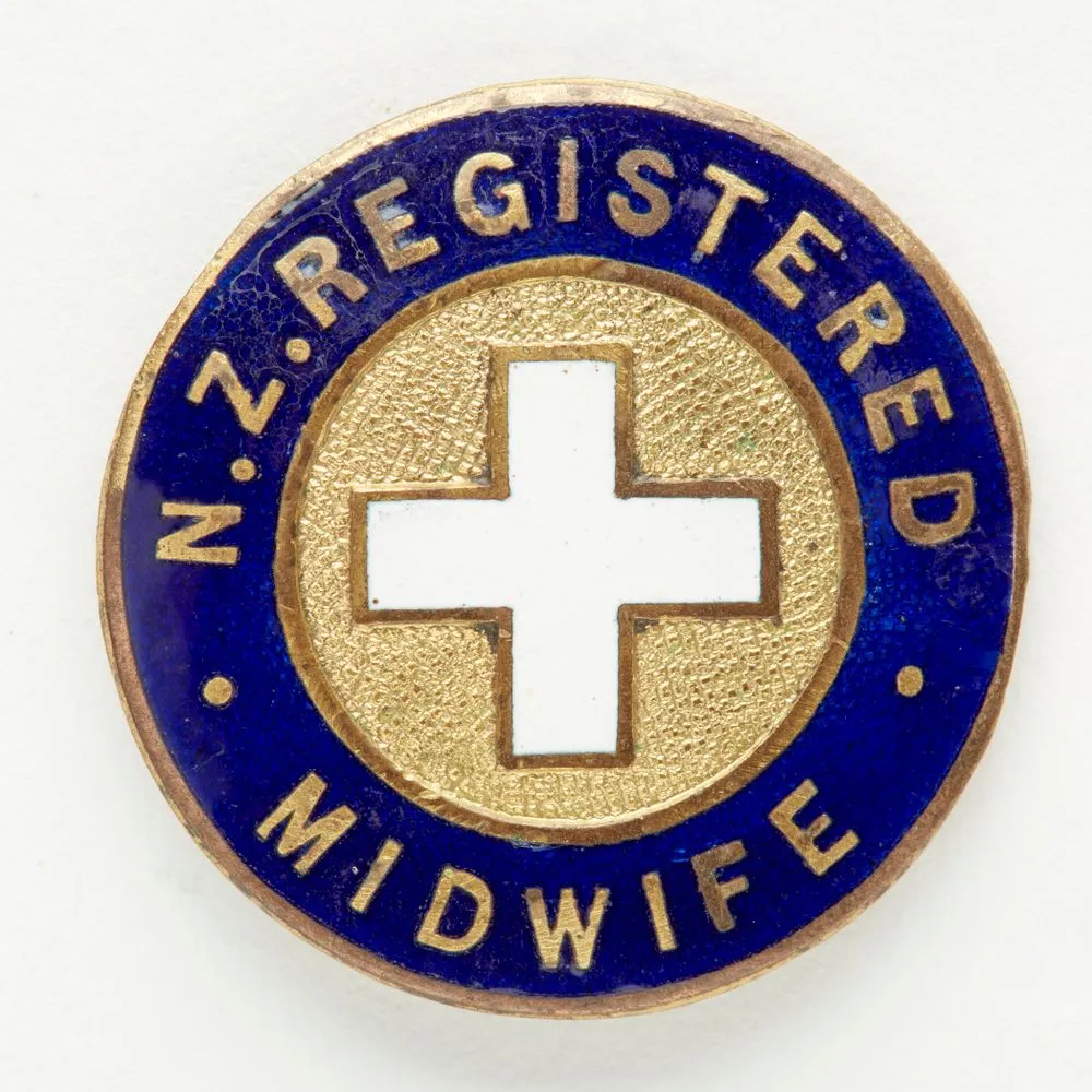'N.Z. Registered Midwife' badge