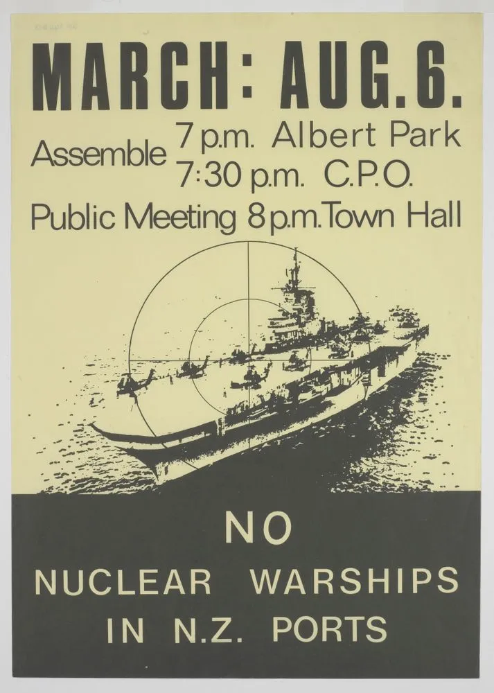 Poster, 'No Nuclear Warships in N.Z. Ports'