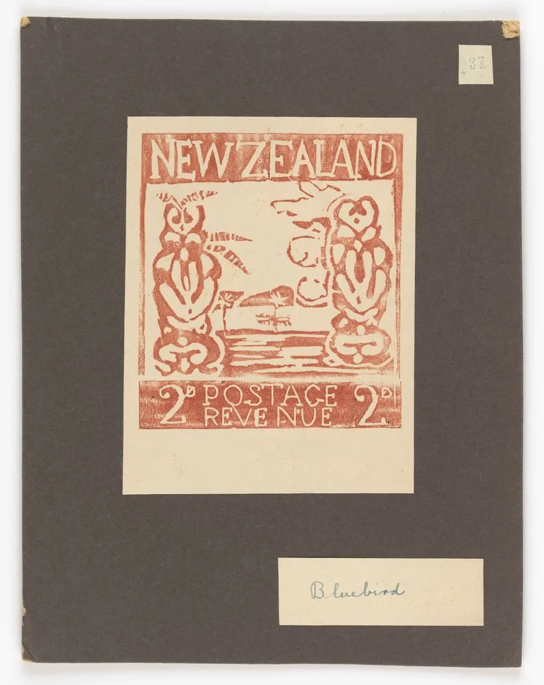 Unaccepted design for two penny 1935 pictorial stamp