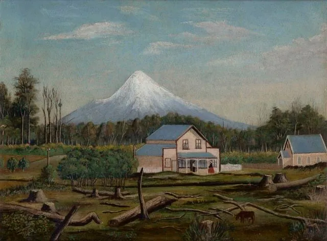 Landscape with settlers