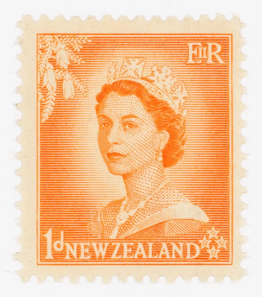 Issued one penny 'Queen Elizabeth II' definitive stamp