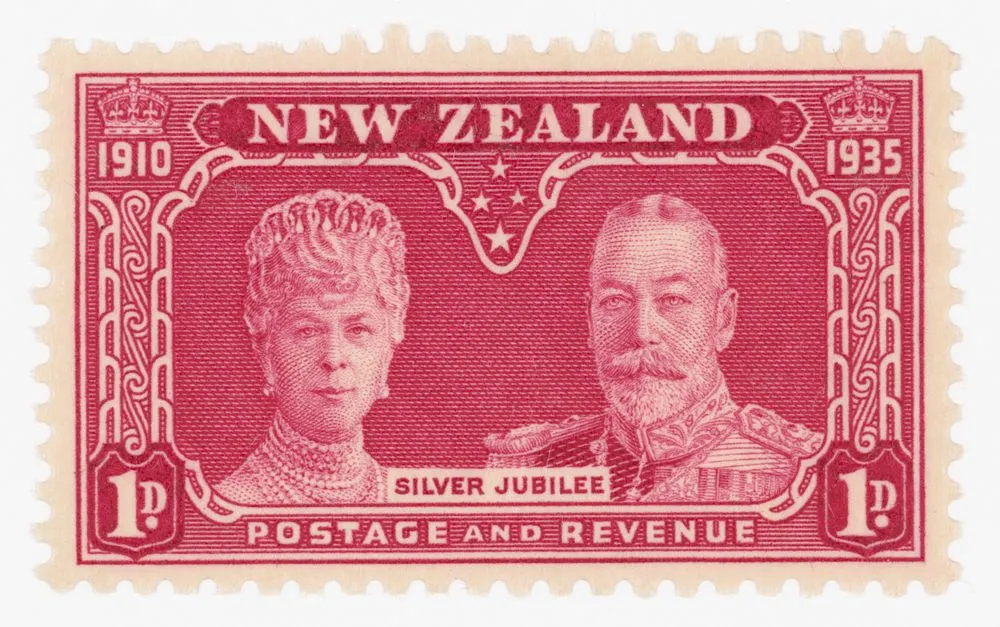 Issued one penny 'King George V and Queen Mary' Silver Jubilee stamp
