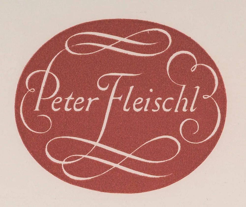 Bookplate: Peter Fleischl.