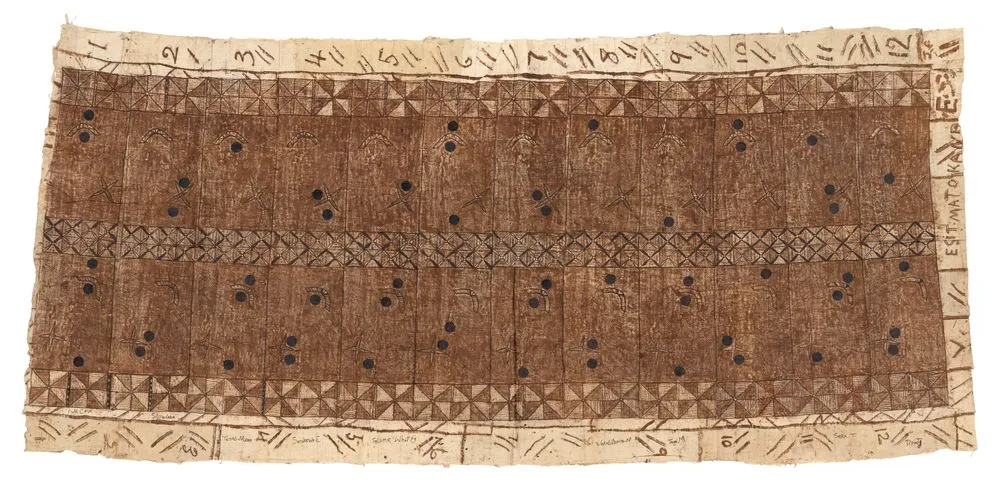 Ngatu vaka Tonga (tapa cloth)