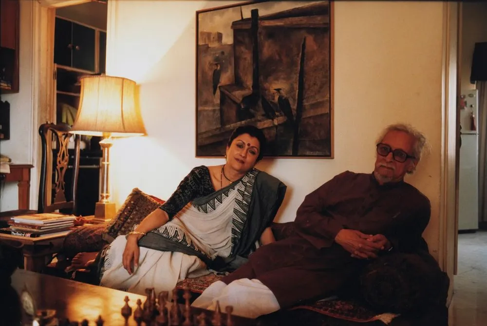 Aparna Sen, Brian Brake's 'Monsoon girl', with her father, Chidananda Das Gupta, 1998