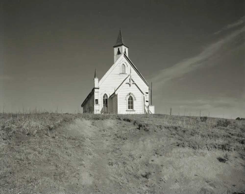 Exterior, family church (Methodist), Whirinaki, Hokianga Harbour, Northland, 3 May 1982