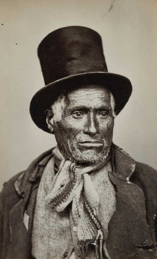 Maori man in top hat