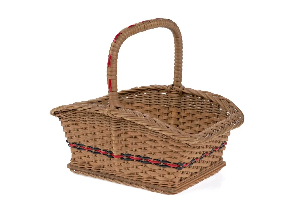 Wicker shopping basket