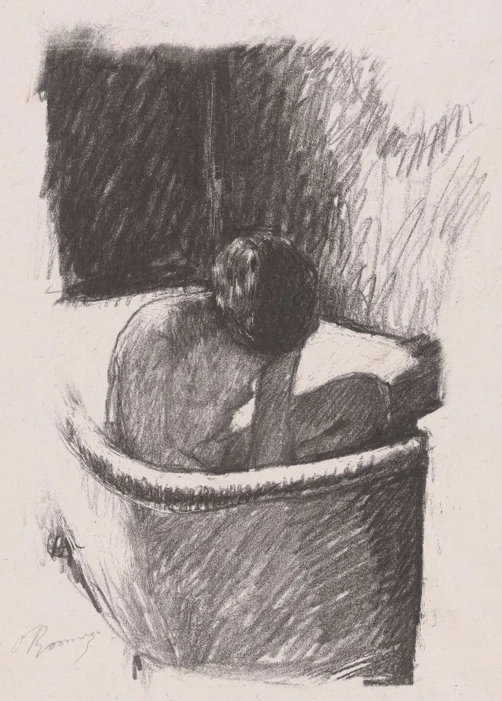 Le Bain (The bath). From: 'Les Peintres Lithographes de Manet à Matisse: Album de Lithographies Originales'.