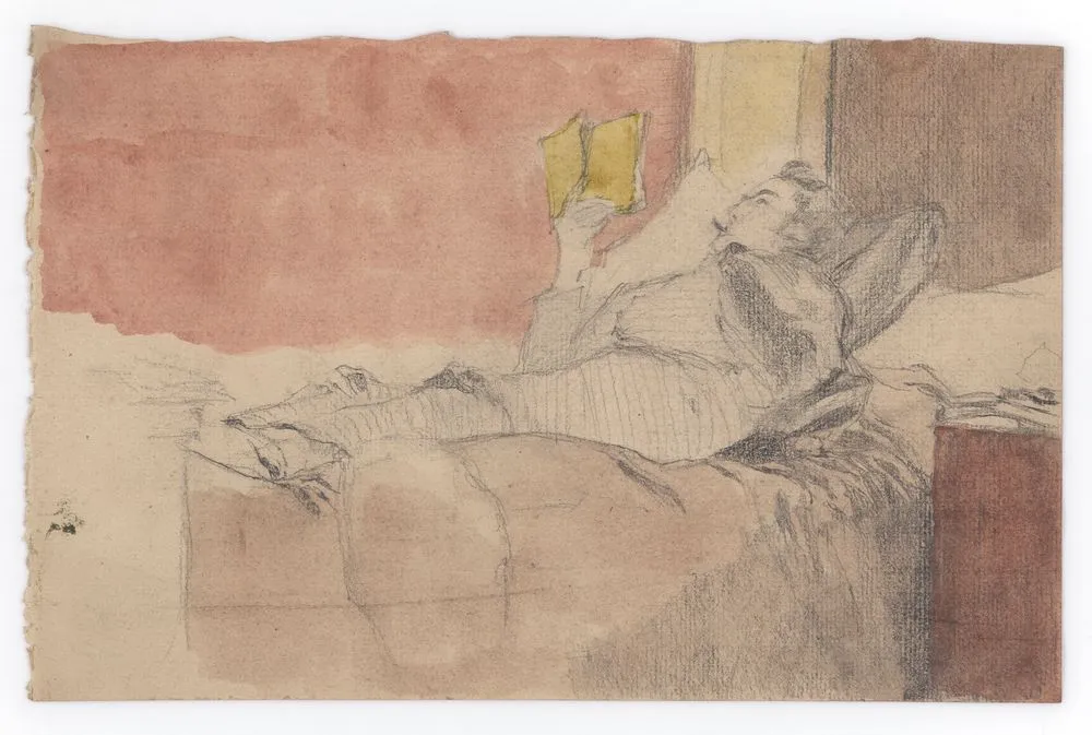 Watercolour sketch of Hans Kauders