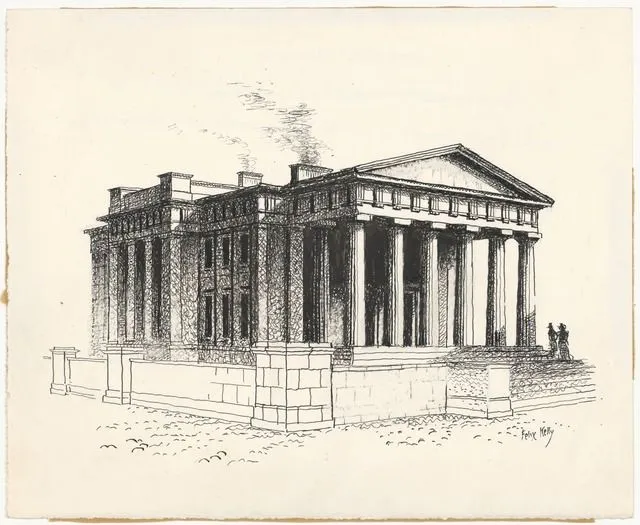 Drawing: House in the Doric Style circa 1810
