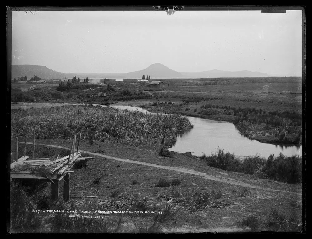 Tokaanu, Lake Taupo, from Munganamo, King Country
