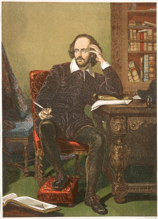 [Taylor, John] :Shakspeare. [Engraved from the original painting, the Chandos Shakspeare by John Taylor or Richard Burbage. London?] Leighton Brothers, [ca 1880?]