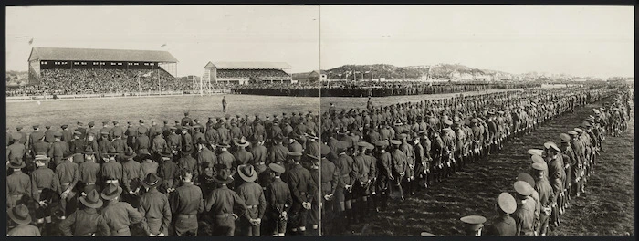 Military review, Dunedin, during the visit of The Prince of Wales - Photographs taken by Guy
