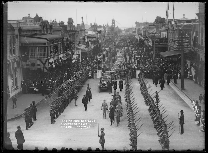 Prince of Wales arrives at Nelson in 1920