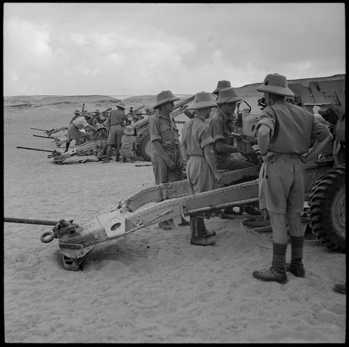 Artillery calibrating guns, Egypt