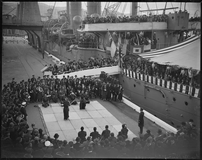 Visit of the Japanese warships, Asama and Iwate, to Wellington, New Zealand