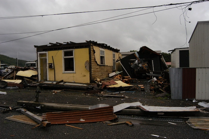 Photographs of March 2005 tornado damage, West Coast