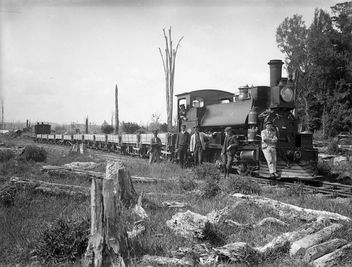 Public Works train at the Skinner Road ballast pit, near Stratford