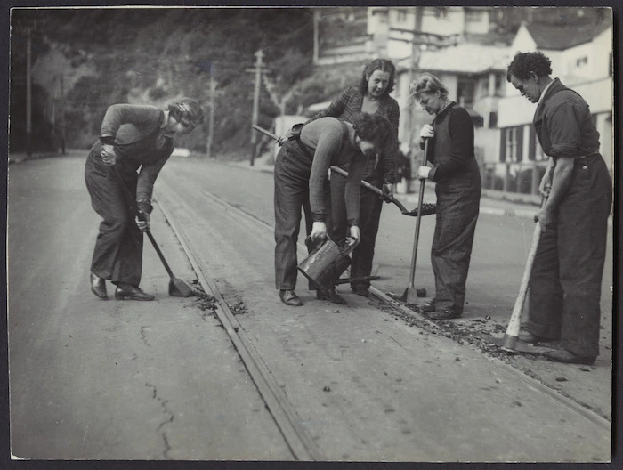 Women working for Wellington Tramways - Photograph taken by C P S Boyer