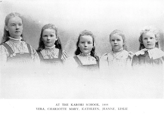 Portrait of the young Katherine Mansfield with her brother and sisters