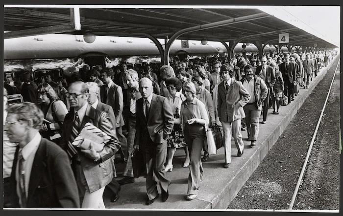 Commuters at Wellington Railway Station