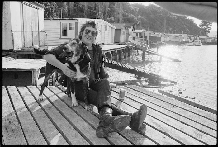 Sam Hunt with his dog, Minstrel - Photograph taken by Phil Reid